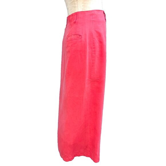 Vintage Gap Skirt Womens Size Medium Linen Wrap Midi in Salmon - Picture 4 of 10